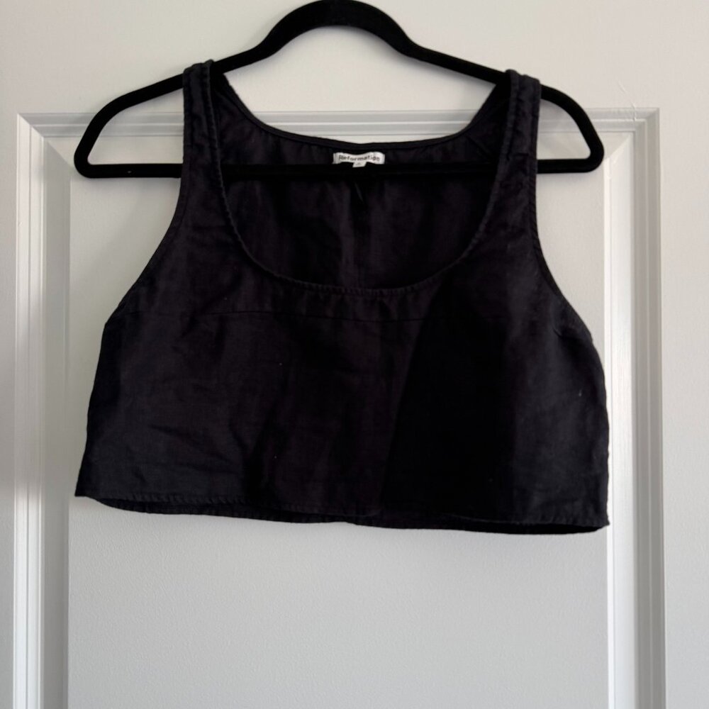 Reformation Adalyn Linen Top, Size 6